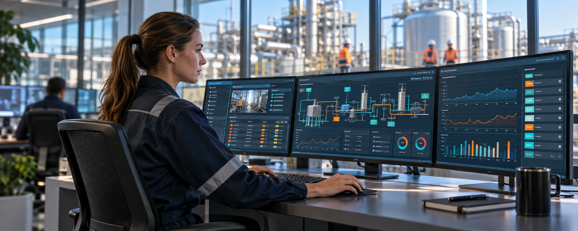 Operations engineer using a custom interface built around consolidated asset data